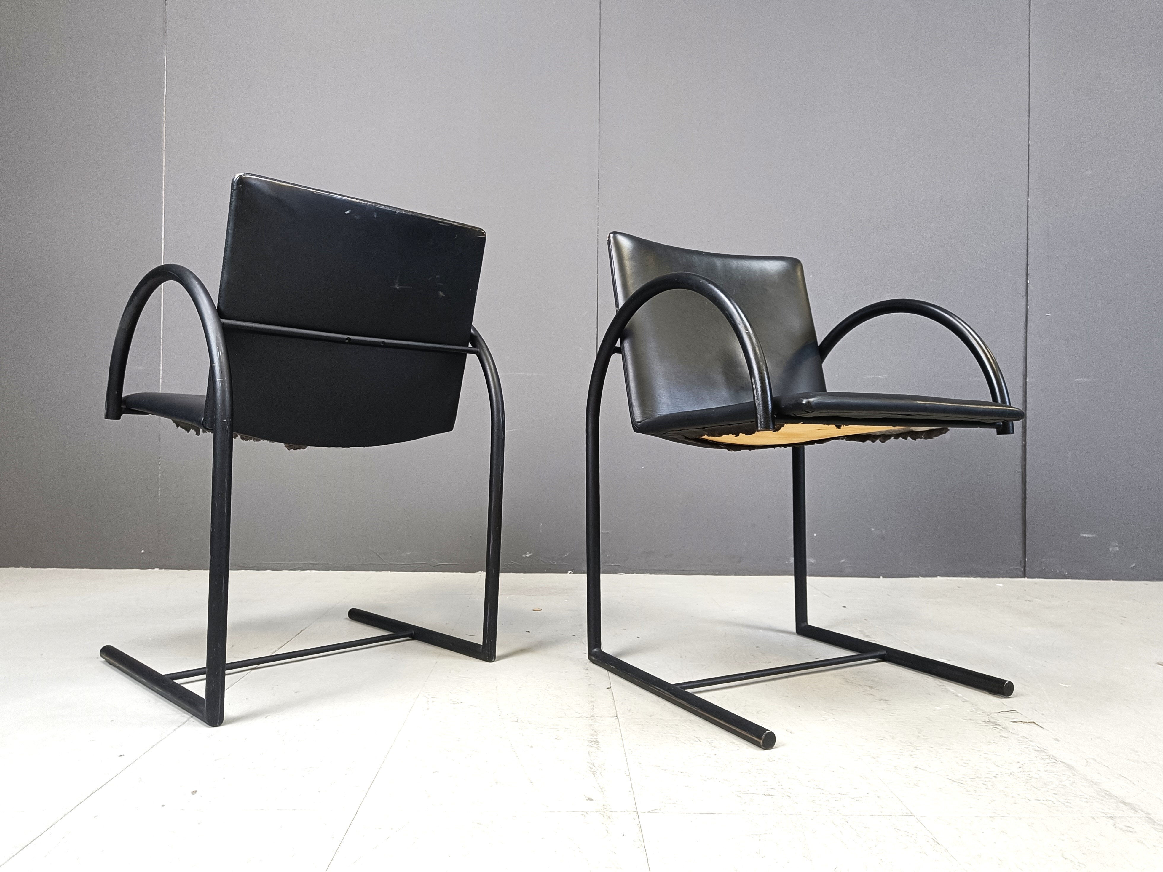 Vintage circle chairs by Metaform, 1980s, set of 6