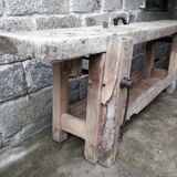 Old in solid beech workbench 237 cm