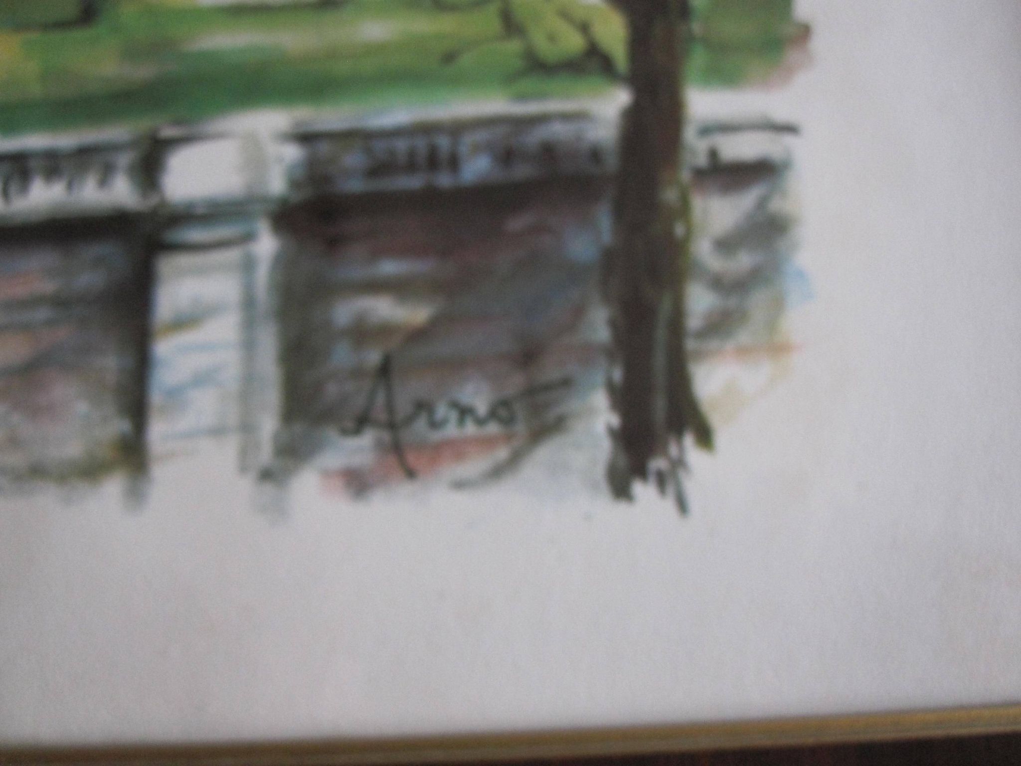 Aquarelle « Paris. Le Sacré-Coeur »  par Arno, 1960