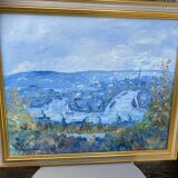 Old painting View of Rouen signed Lallemand