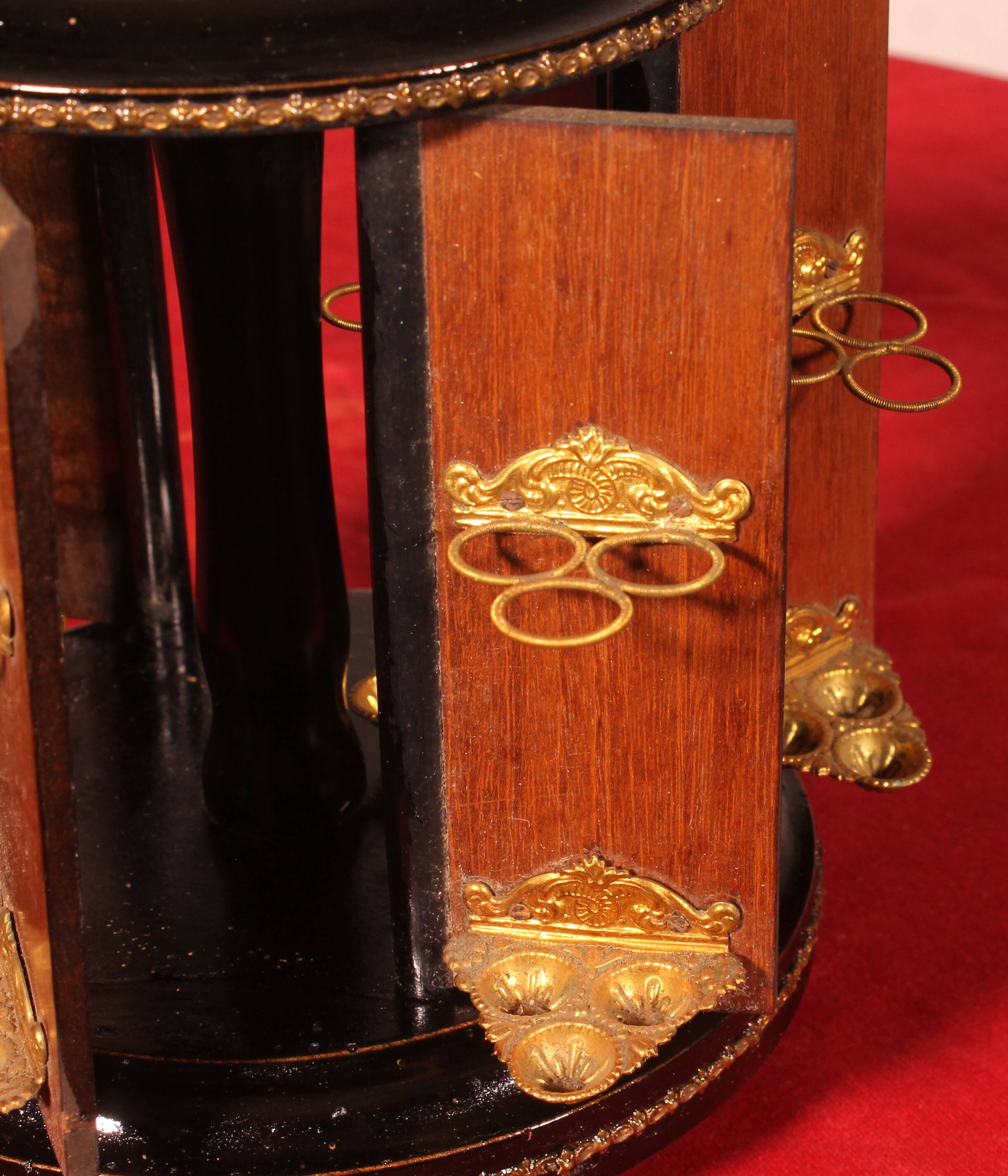 Napoleon III Cigar Humidor in Blackened Wood and Brass
