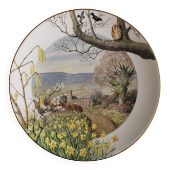 Royal Worcester Limited Edition plate. Model "A Country church by Peter Banett".  March