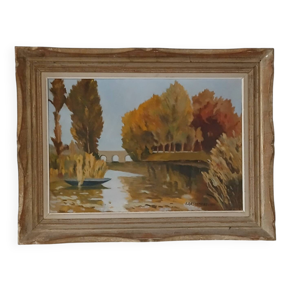 Superbe huile sur toile datée de 1955