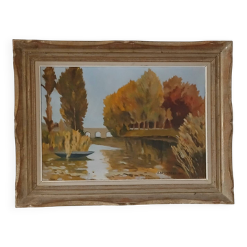 Superbe huile sur toile datée de 1955