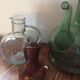 Série de 3 carafes vintage en verre