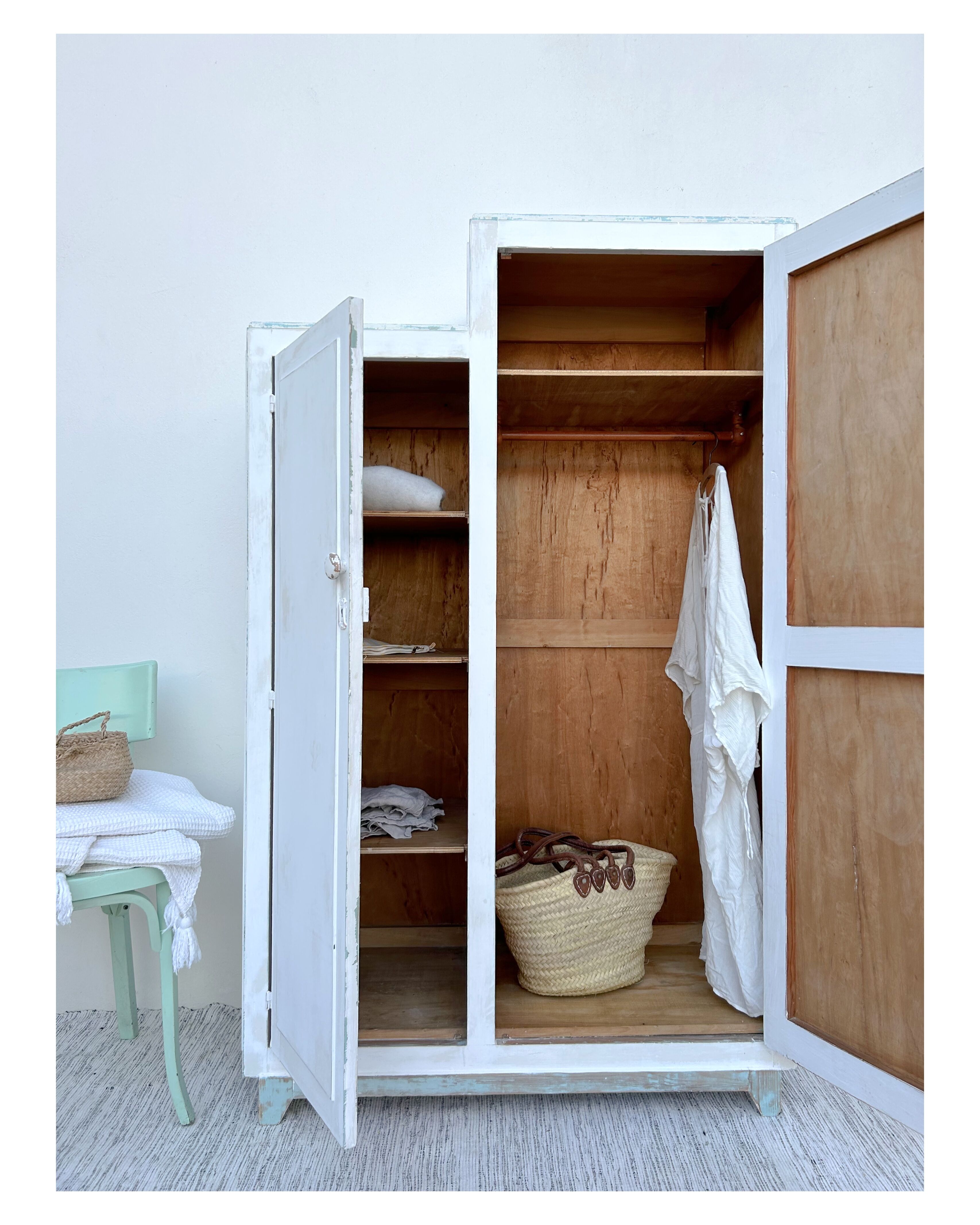 Asymmetrical Parisian wardrobe