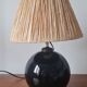 Black glass ball lamp art deco 1930