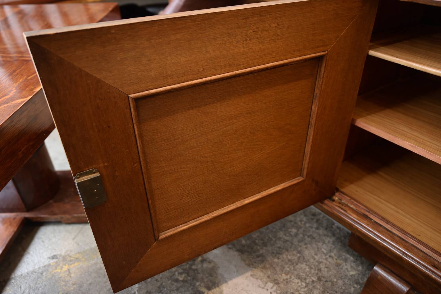 Brutalist oak enfilade, Dudouyt, France, 1940s