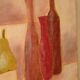 Tableau huile sur toile art contemporain nature morte