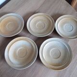 5 cups and saucers in marsh sandstone