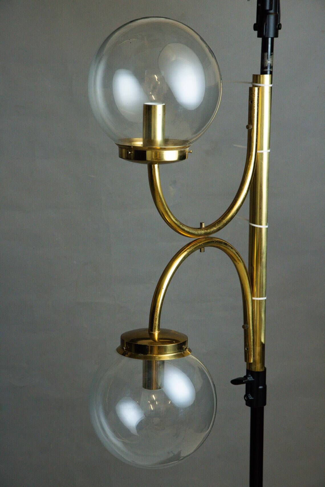 Extra Large Vintage Brass Wall Lamp: Mid-Century Italian Lighting
