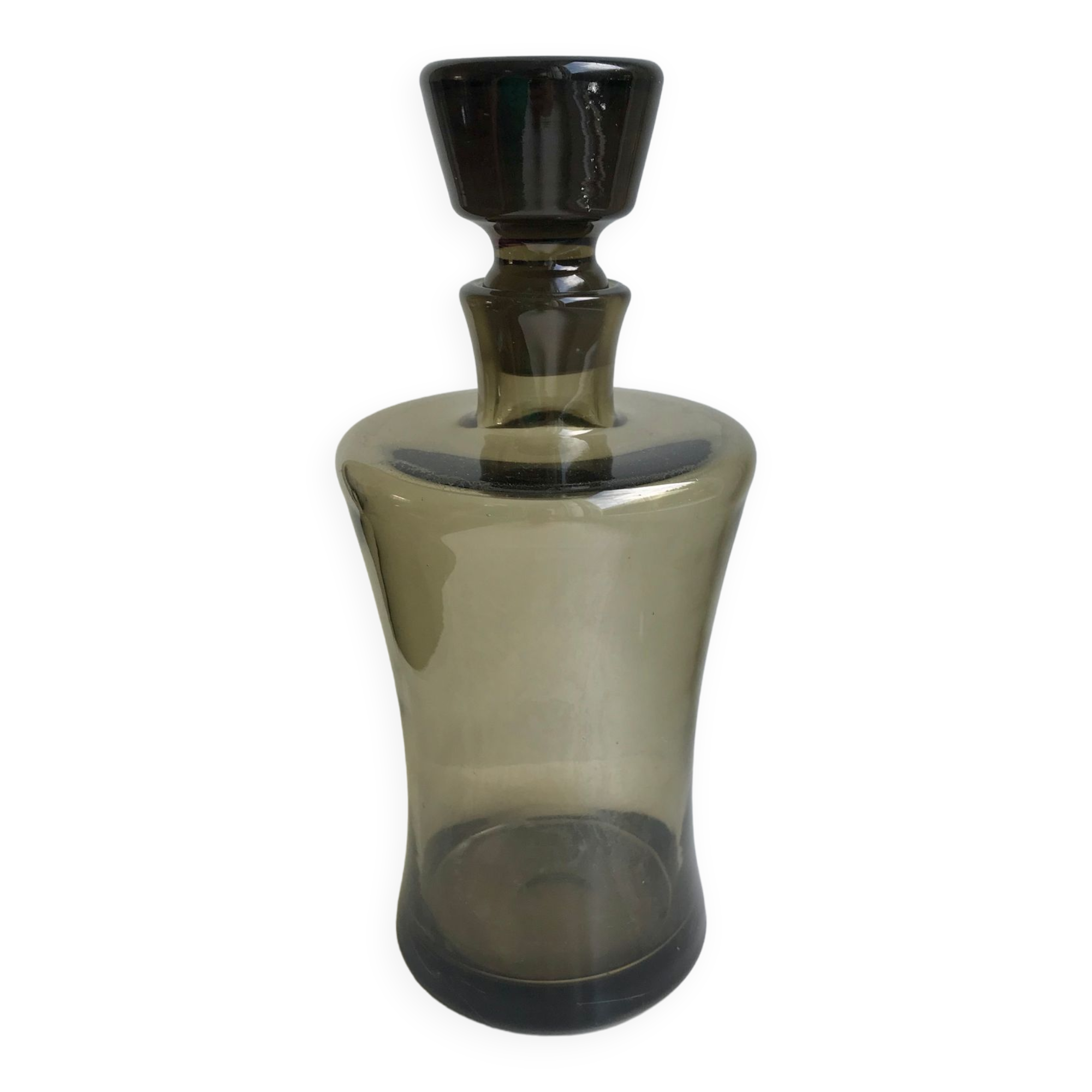 Carafe en verre fumé années 70