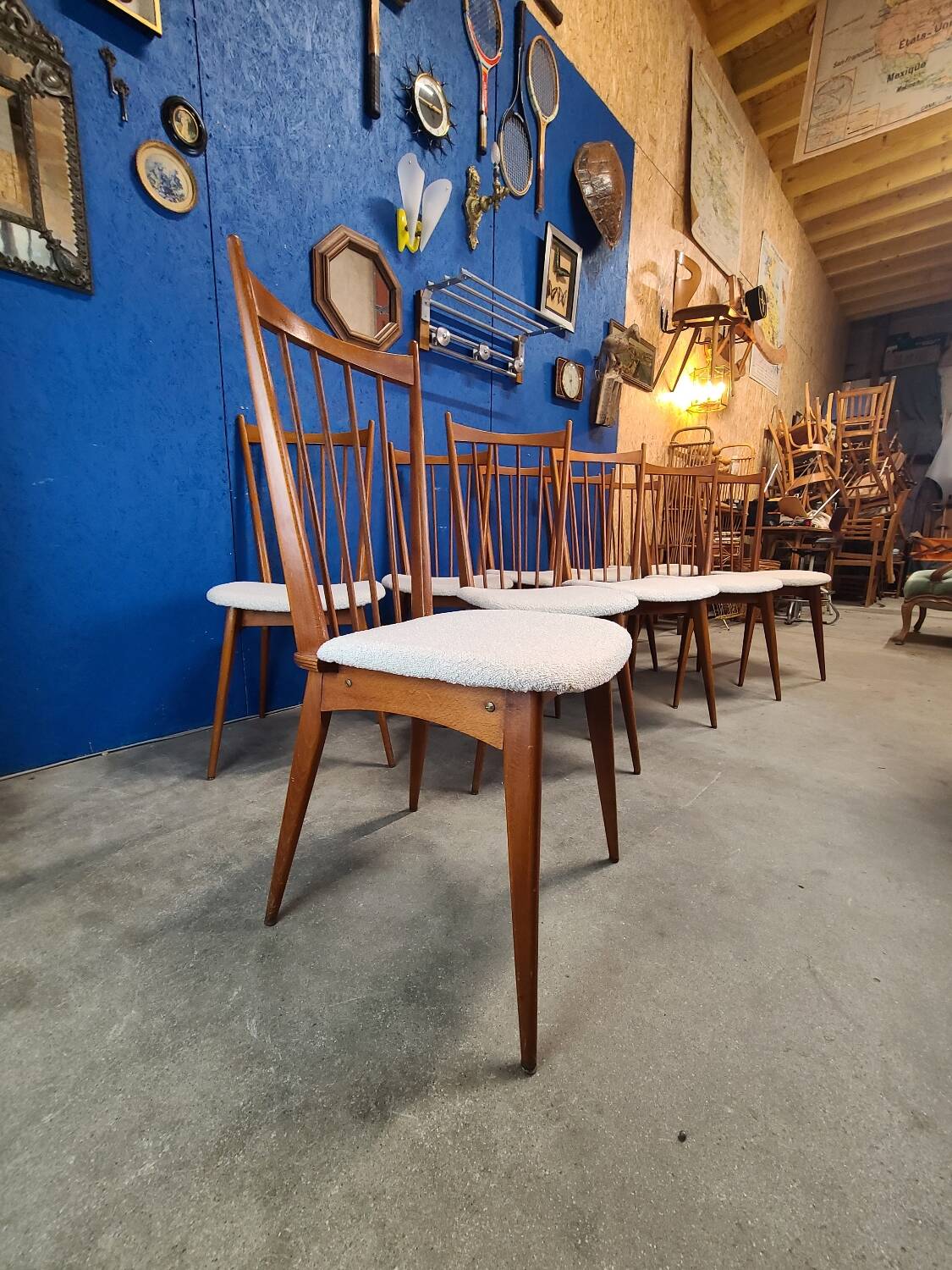 Chaises années 60 scandinave rénovées