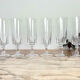 6 Arques crystal champagne flutes, Louvre model
