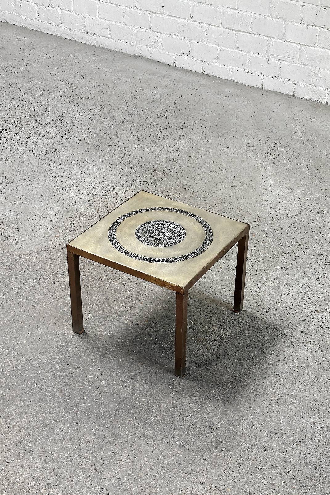 Table d'appoint Marc D'haenens Sculpture Brutaliste, Belgique 1970's