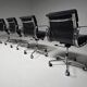 Chaises de bureau EA 217 Soft Pad par Charles et Ray Eames pour ICF, années 1980.