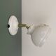 Vintage white opaline wall lamp with shade