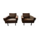 Danish Club armchairs 60s 70 khaki