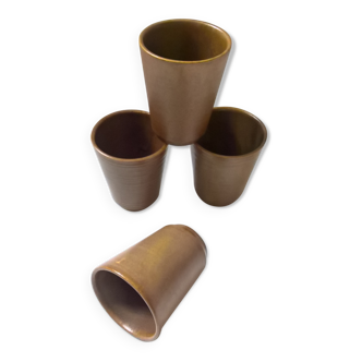 Digoin golden stoneware cups