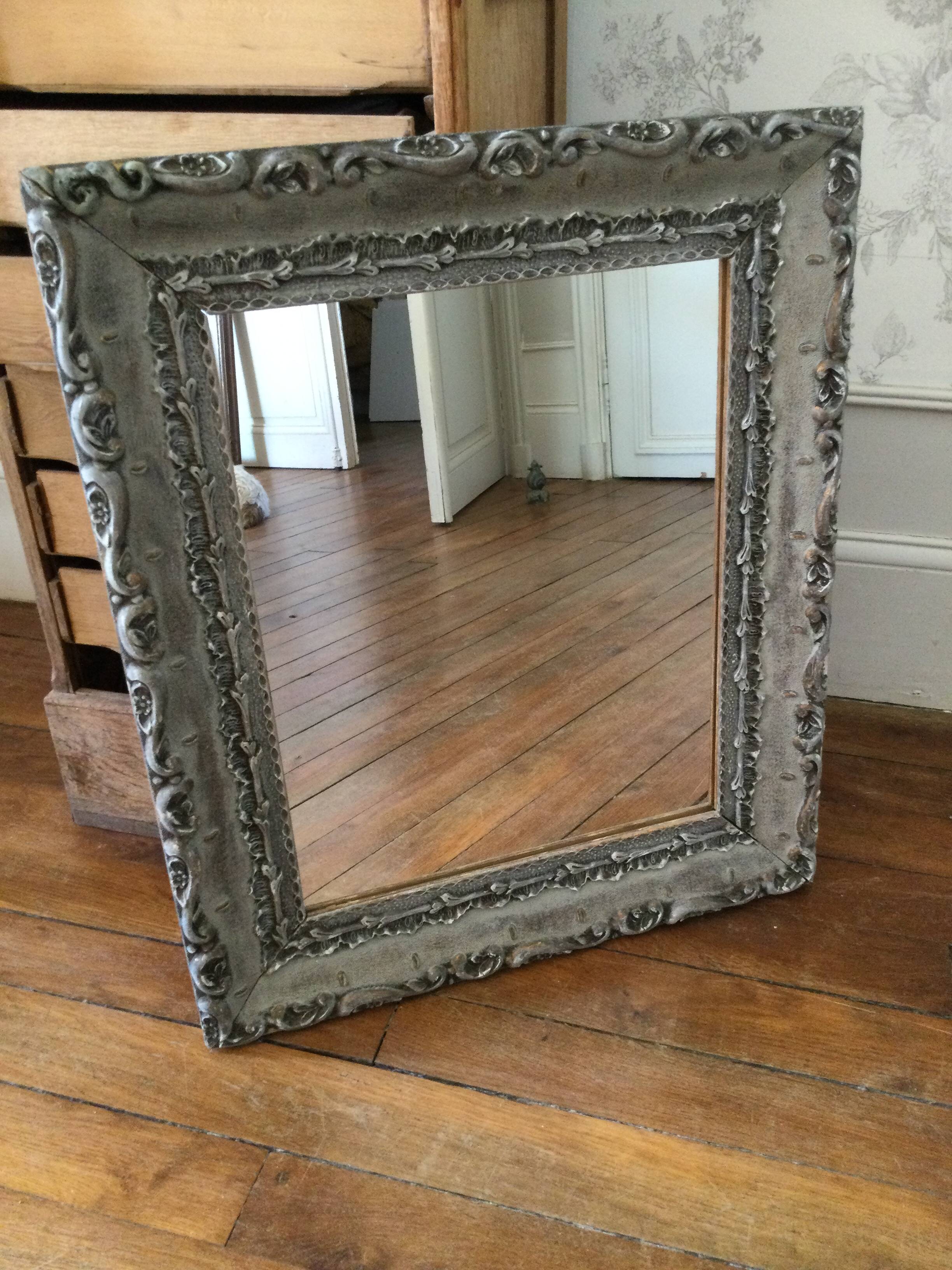 Antique patinated mirror
