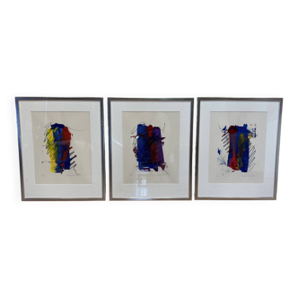 Set of three compositions signed design "PEDER MEINERT".