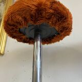 Tabouret en fausse fourrure 70s