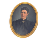 Oil painting on canvas, portrait of a woman.