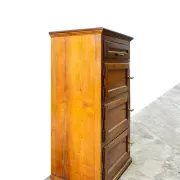 Antique icebox with brass details, Italy, late 19th century.