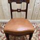 Set of 6 Napoleon III period chairs in mahogany and leather