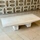 Table basse française  en travertin adouci