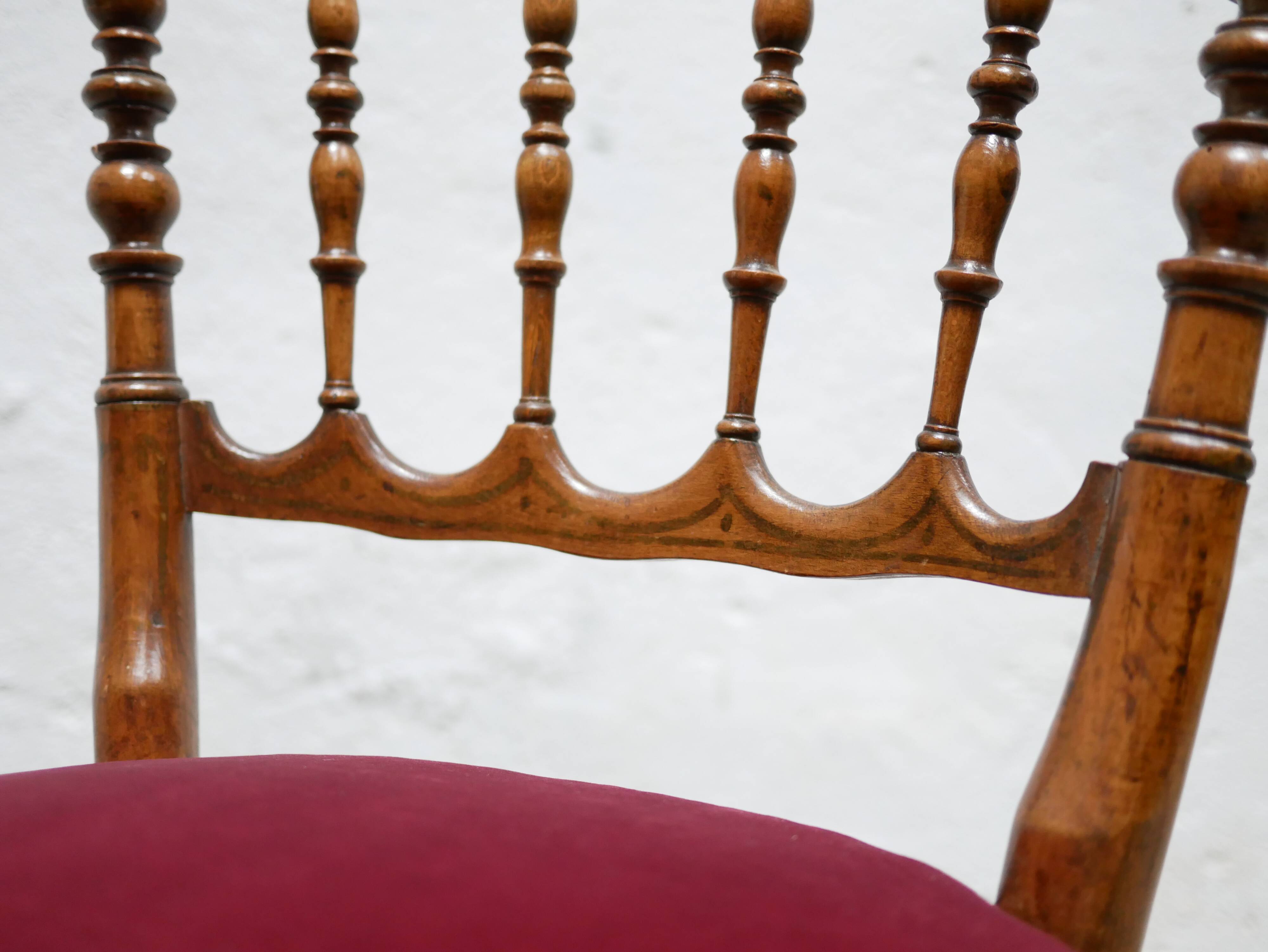 Old Napoleon III wooden chair