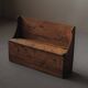 Larch and solid pine storage bench, Folk Art, Savoy, 1950
