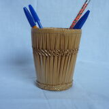 Braided straw pot