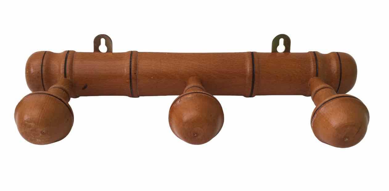 Bamboo-style wall-mounted coat rack