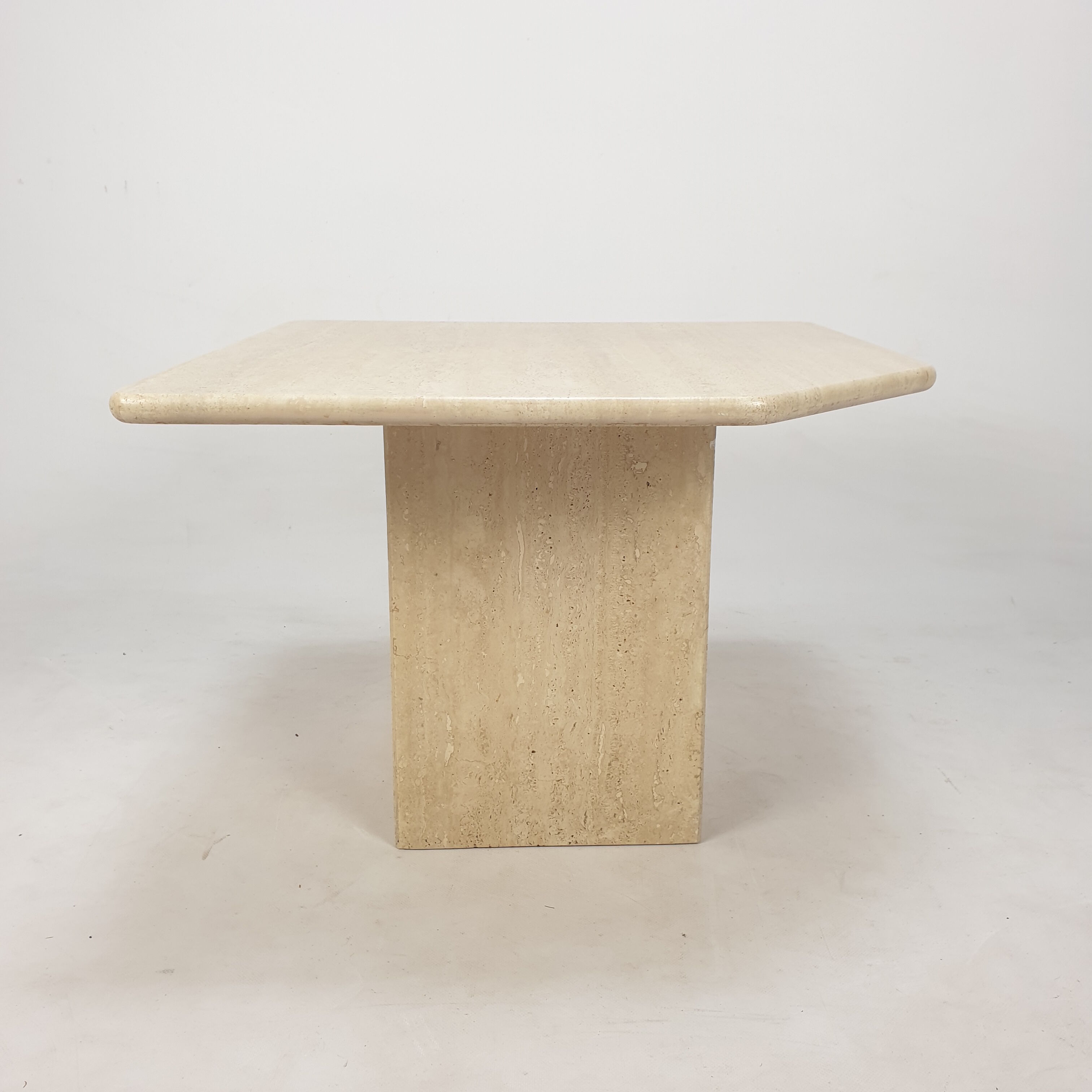 Italian Travertine Coffee Table, 1980s