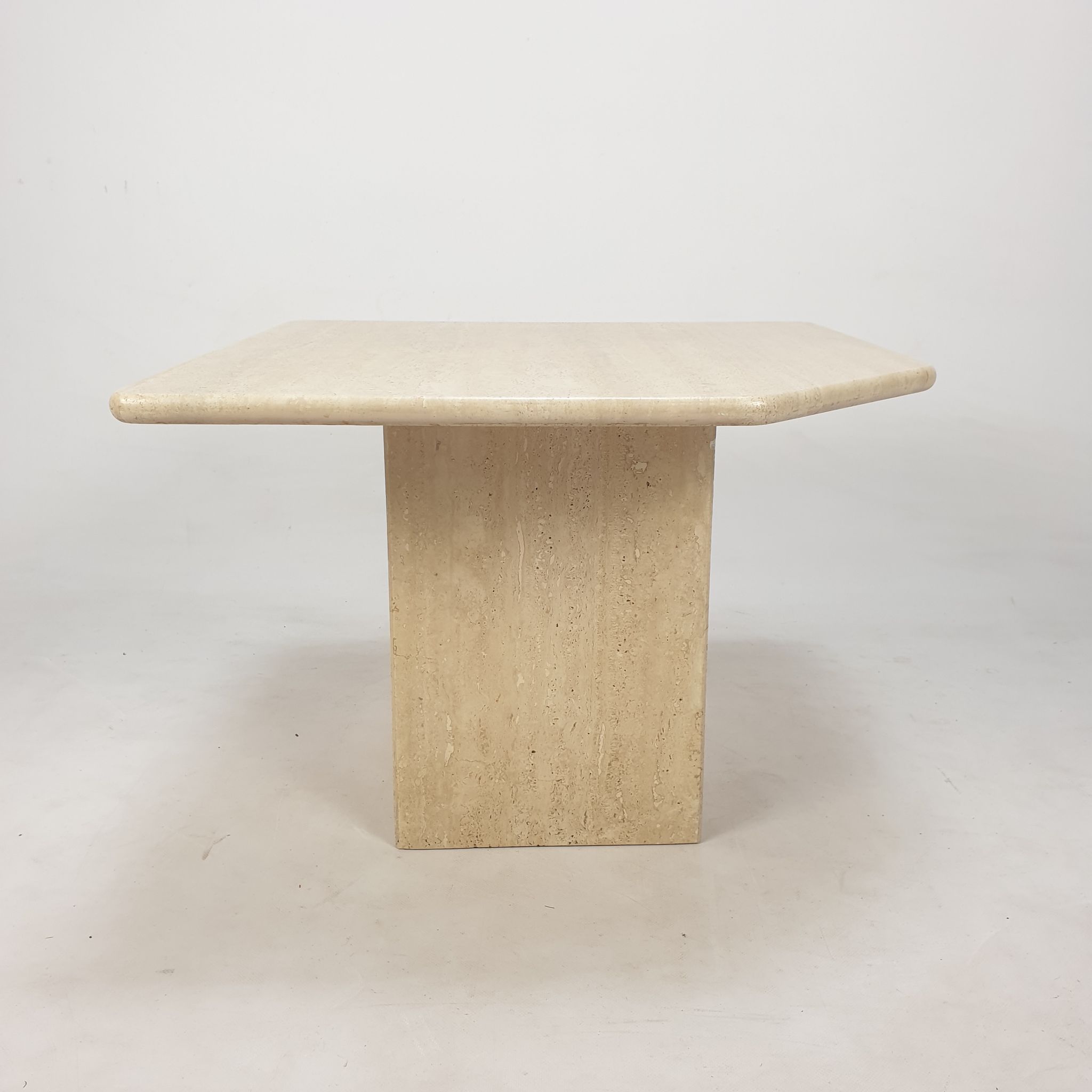 Italian Travertine Coffee Table, 1980s