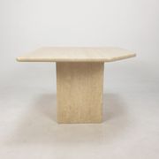 Italian Travertine Coffee Table, 1980s