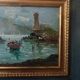huile GIOVANNI BERTE' ANS 50 PAYSAGE FLUVIAL