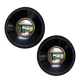 Pair of witch mirrors Napoleon III, 12cm, antique glass, curiosity, antique, black