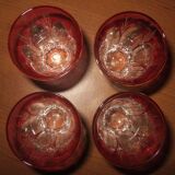 Set of 4 Italian alcohol glasses from the 1950s