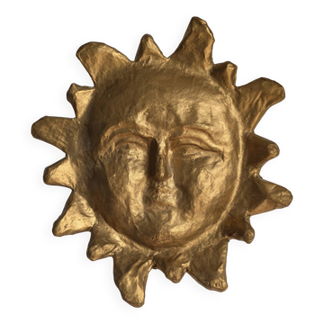 Beau Soleil mural doré – style Line Vautrin / esprit Roi Soleil