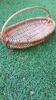 Flat wicker basket