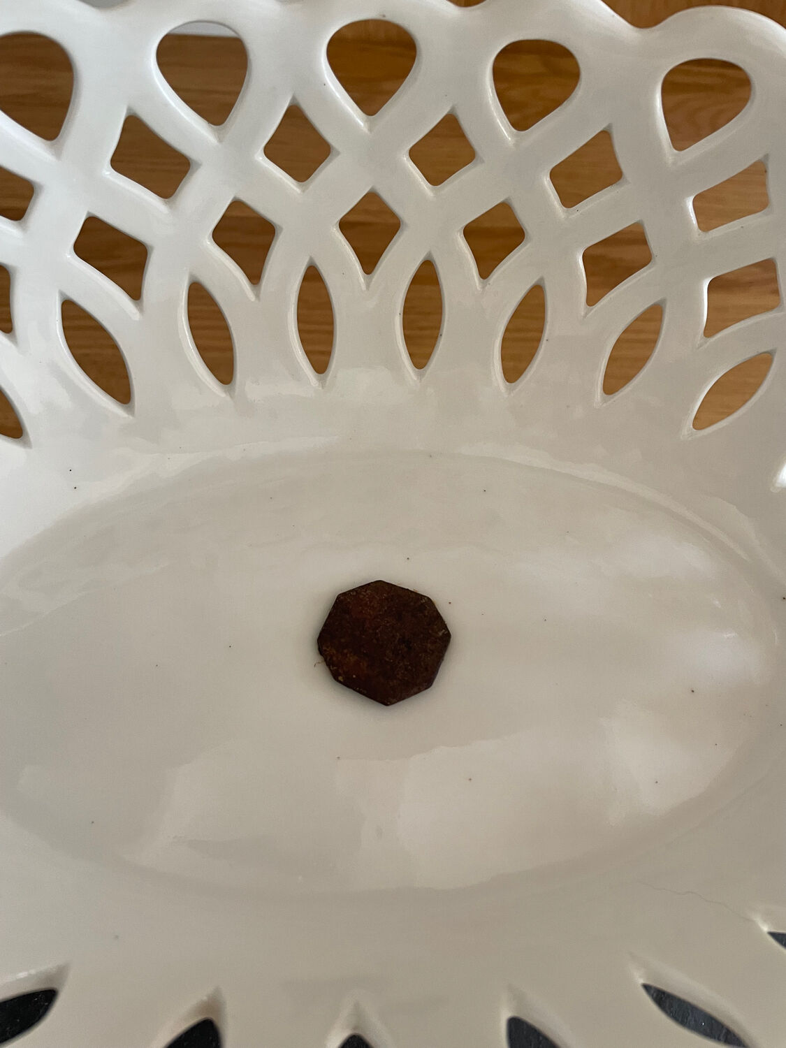 Old white porcelain fruit cup