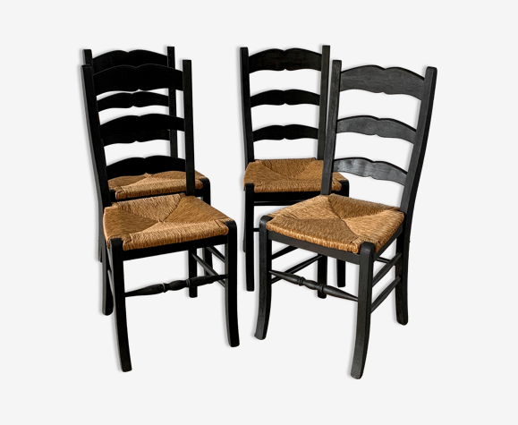 Set de 4 chaises paysanne