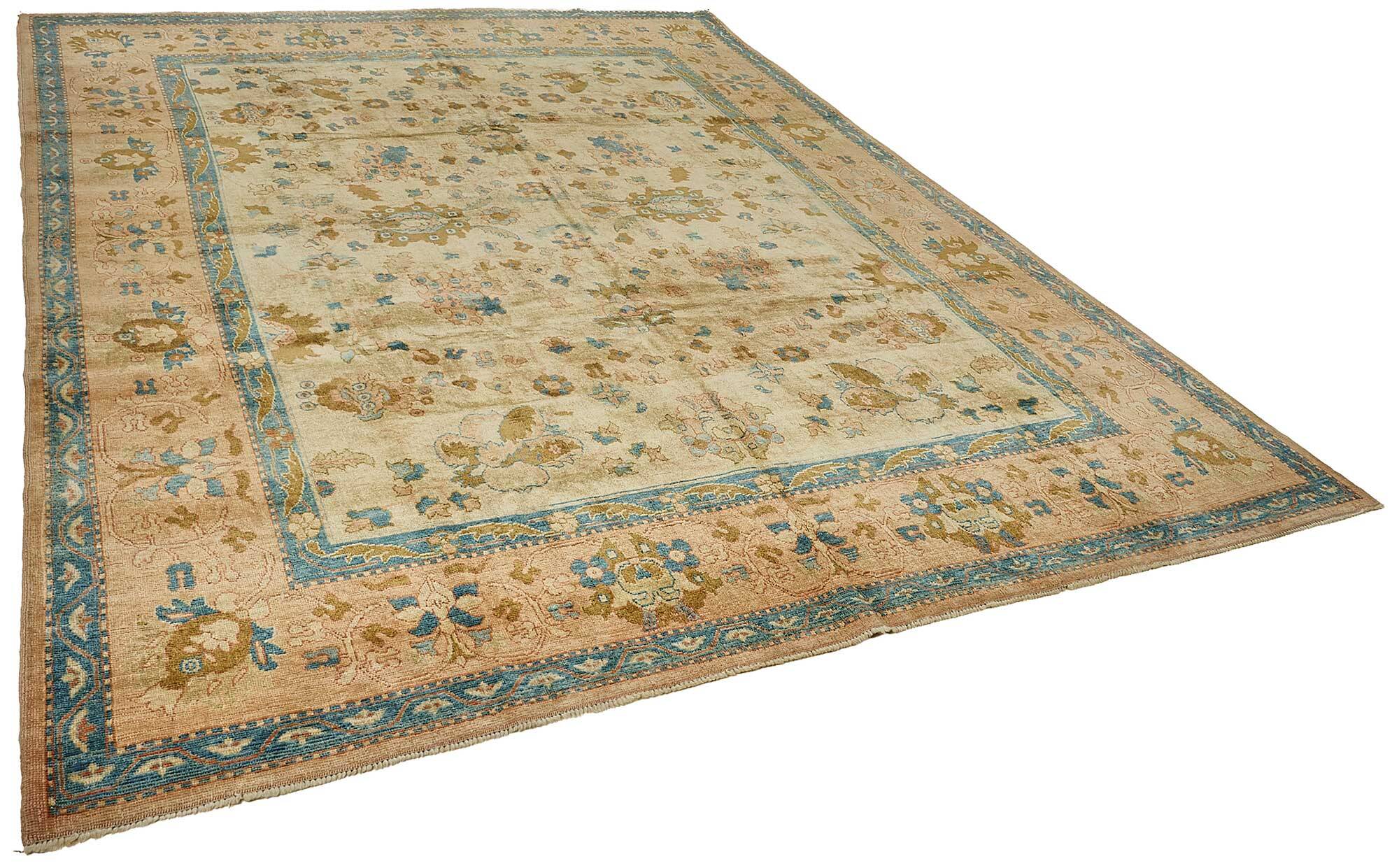 Turkish Handknotted Wool Oushak Rug 282 cm x 370 cm