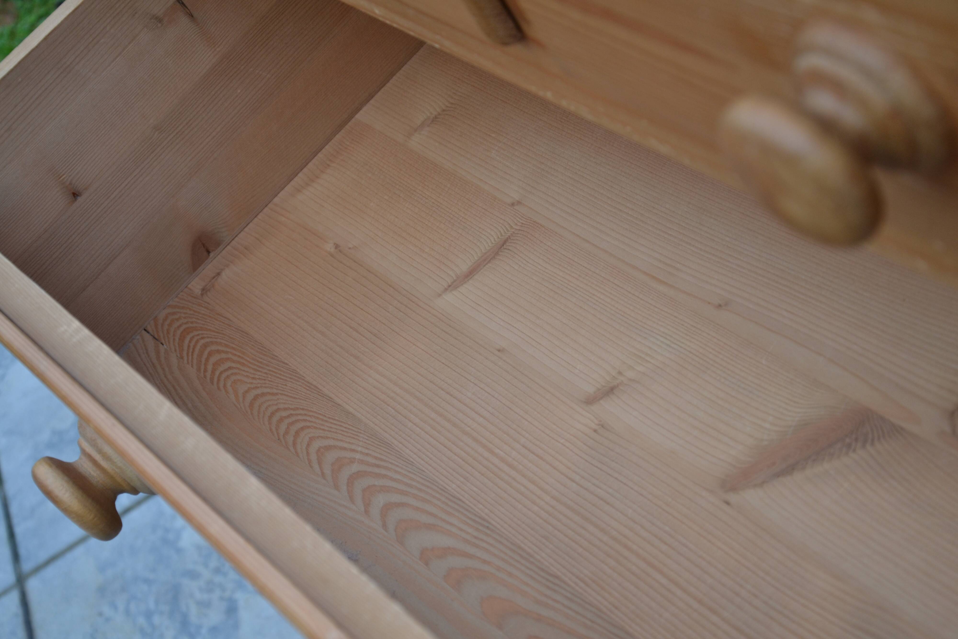 Antique pine commode interior's