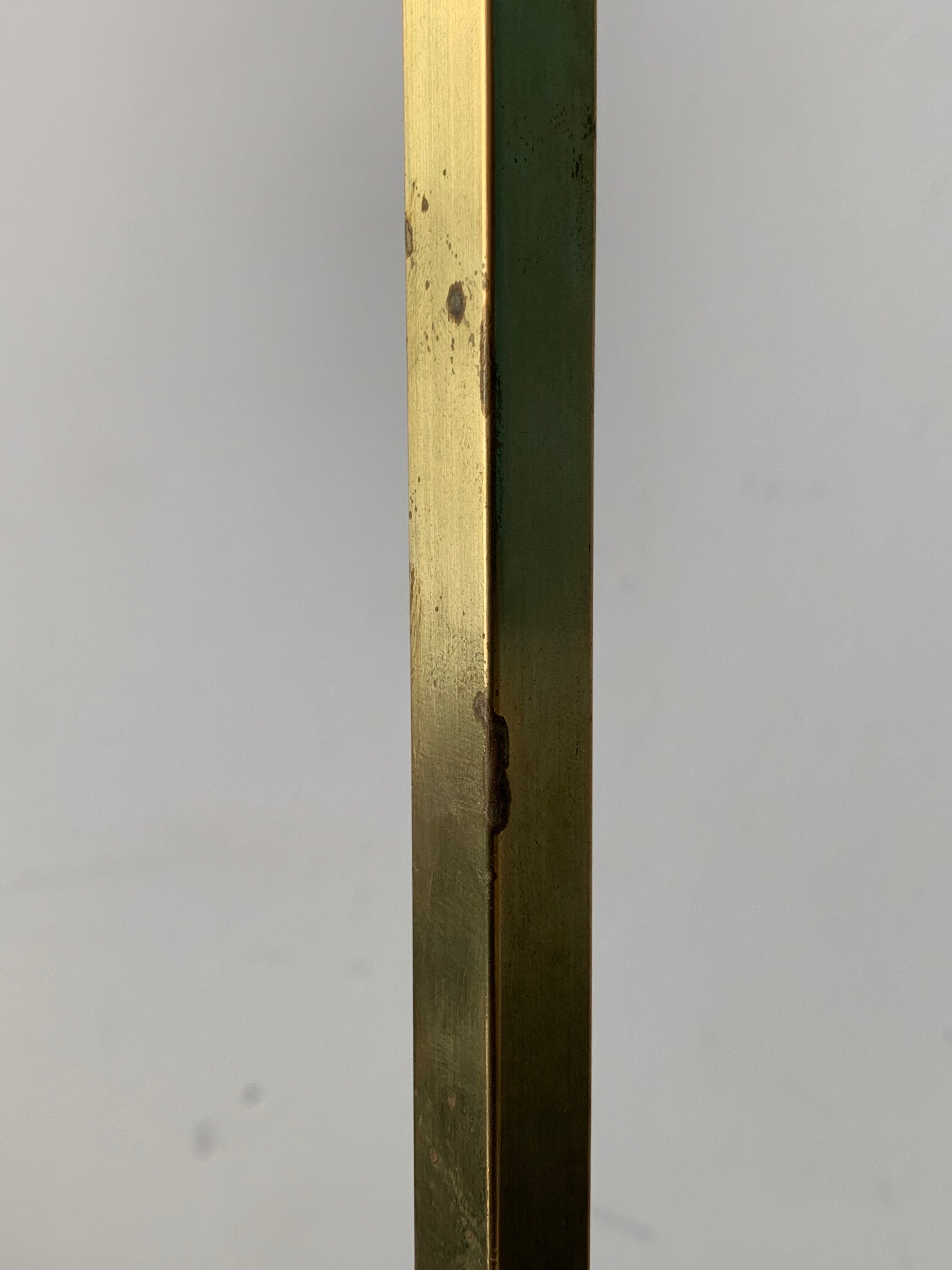 Square base brass lamp foot