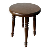 Tabouret en bois tourné à 4 pieds