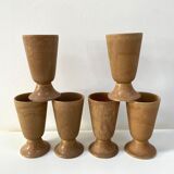 Set of 6 mazagrans stoneware cups