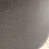 Black vintage conference chair, chrome feet